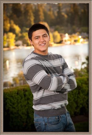 Oregon City High School Senior Yearbook Portrait Taken Outdoors